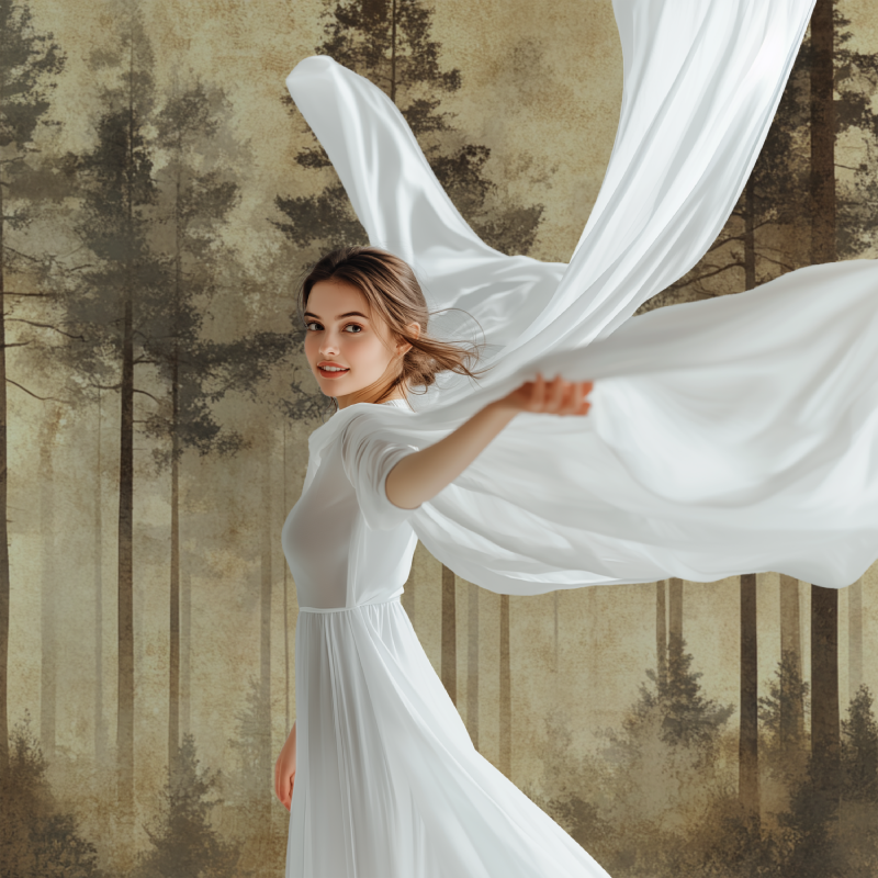 Tapete mit braunem Baum | Wandtapete