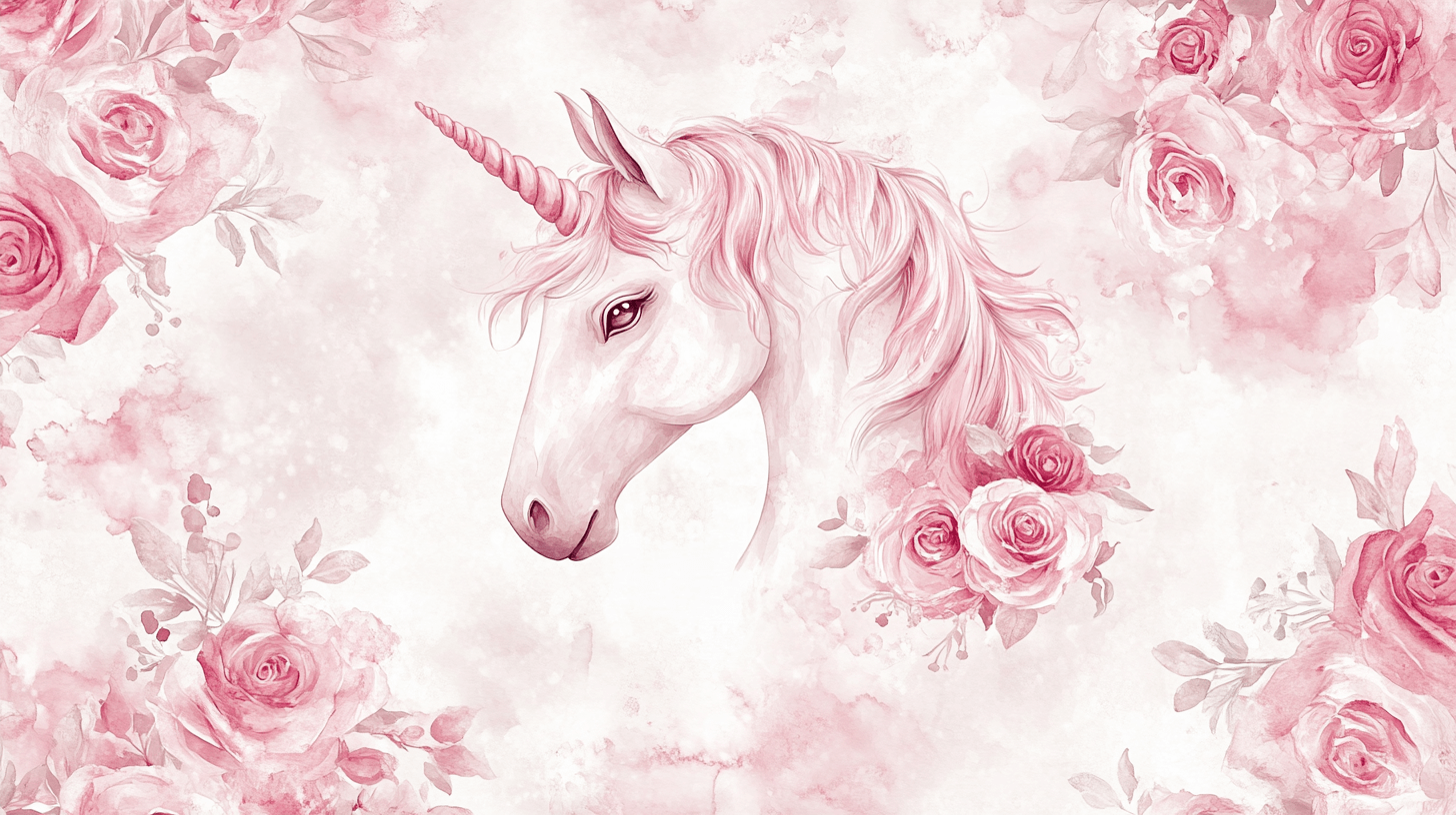 Pink Unicorn Wallpaper | Murals Wallpaper