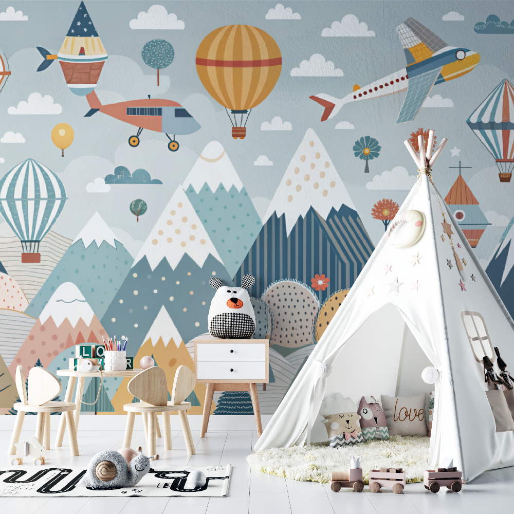 Tapete Adventure montagneuse bébé – Zimmer für Babys