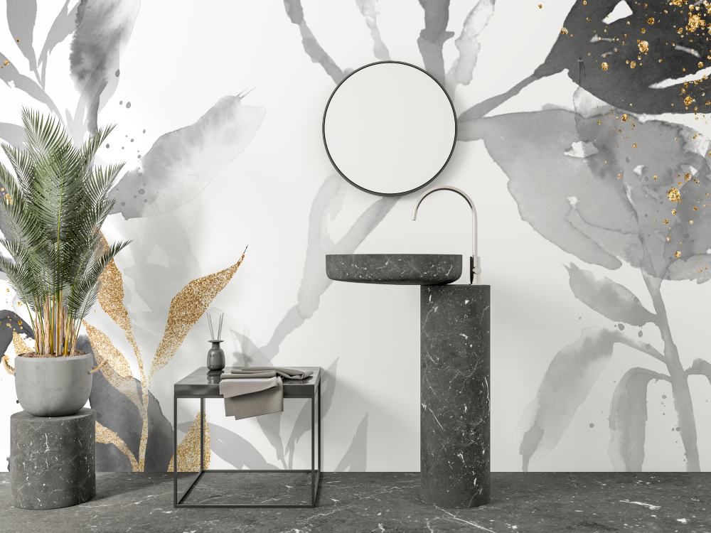 Bambus Design Tapete für Badezimmer | Wandbilder Tapete