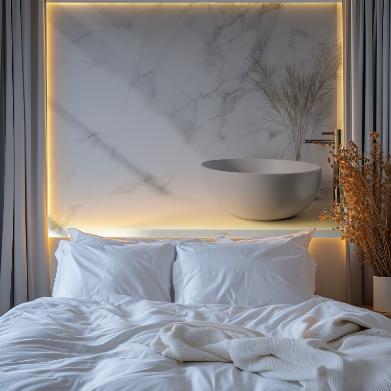 Papier peint wc trompe l oeil chambre premium