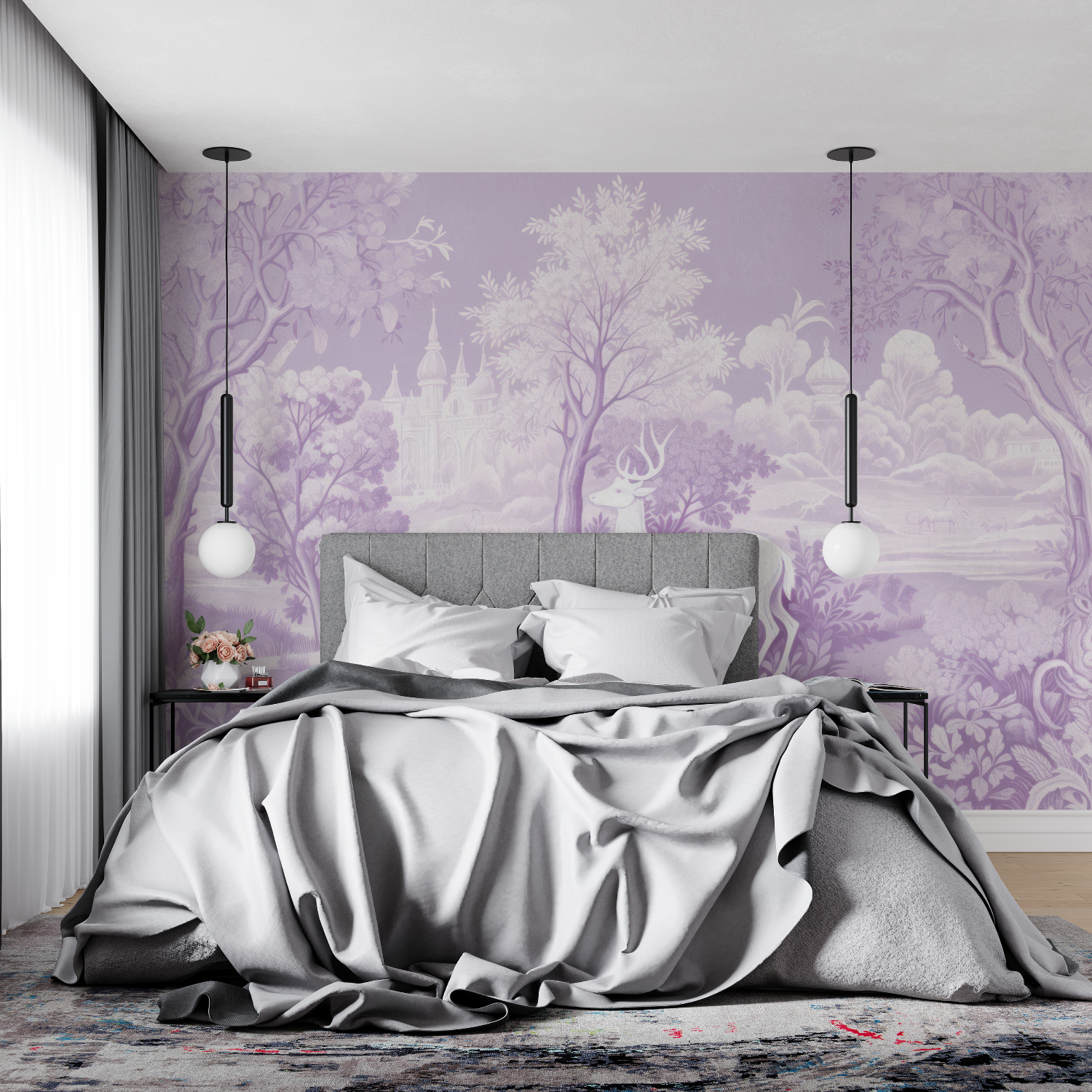 Purple Landscape Wallpaper | Murals Wallpaper