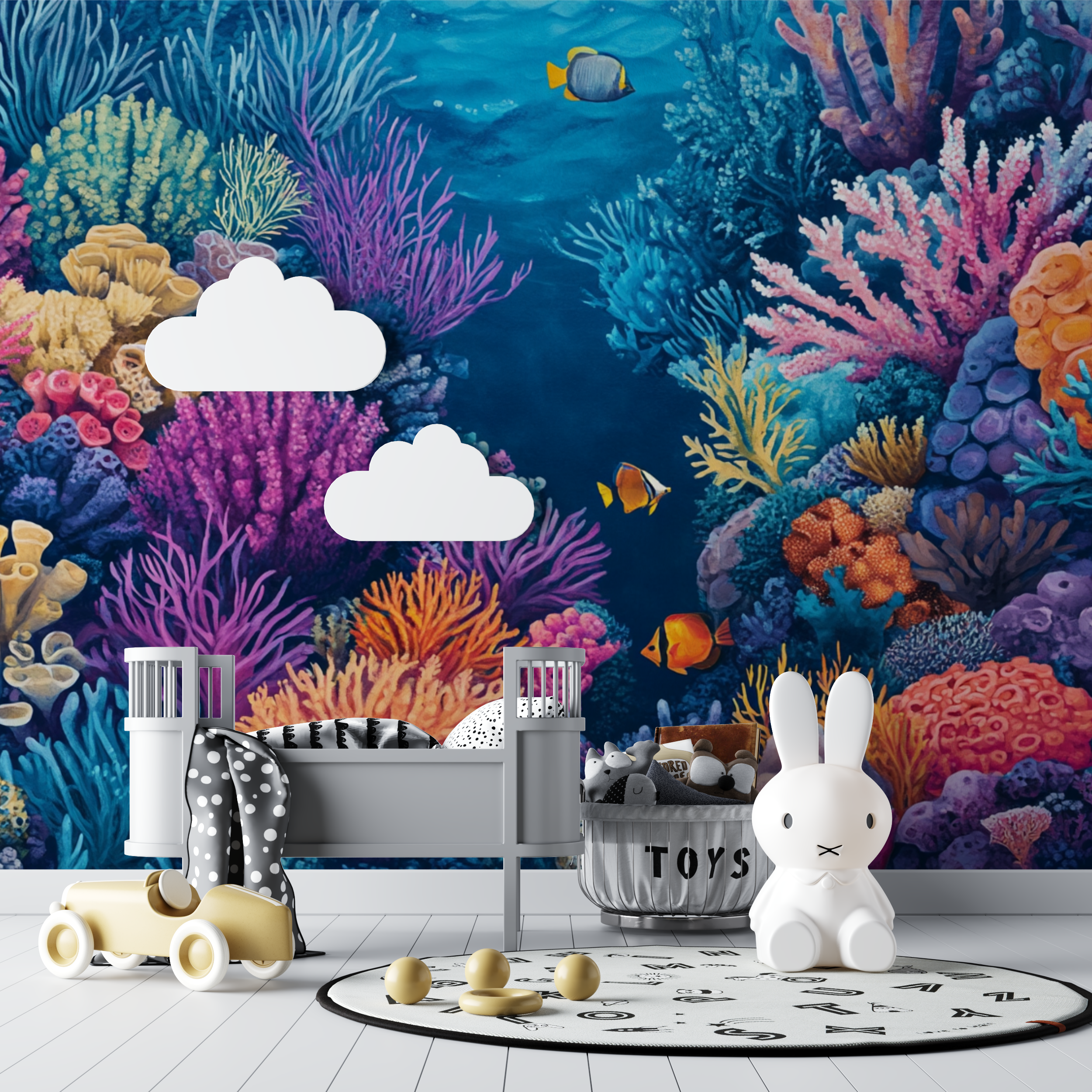 Coral Reef and Colorful Fish Wallpaper | Murals Wallpaper