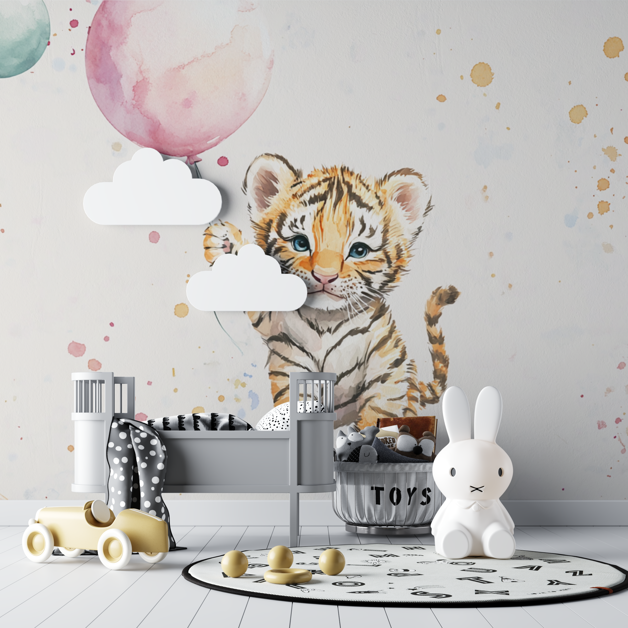 Tiger Balloon Wallpaper | Murals Wallpaper