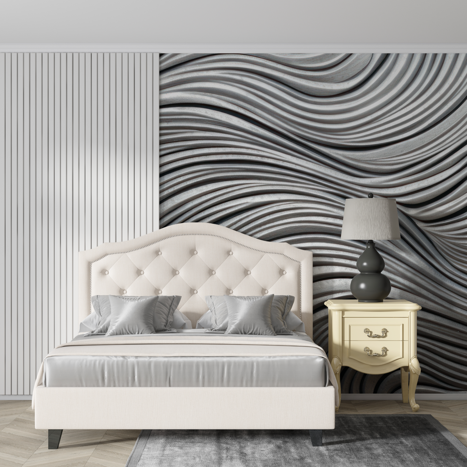 Black Silver Wallpaper | Murals Wallpaper