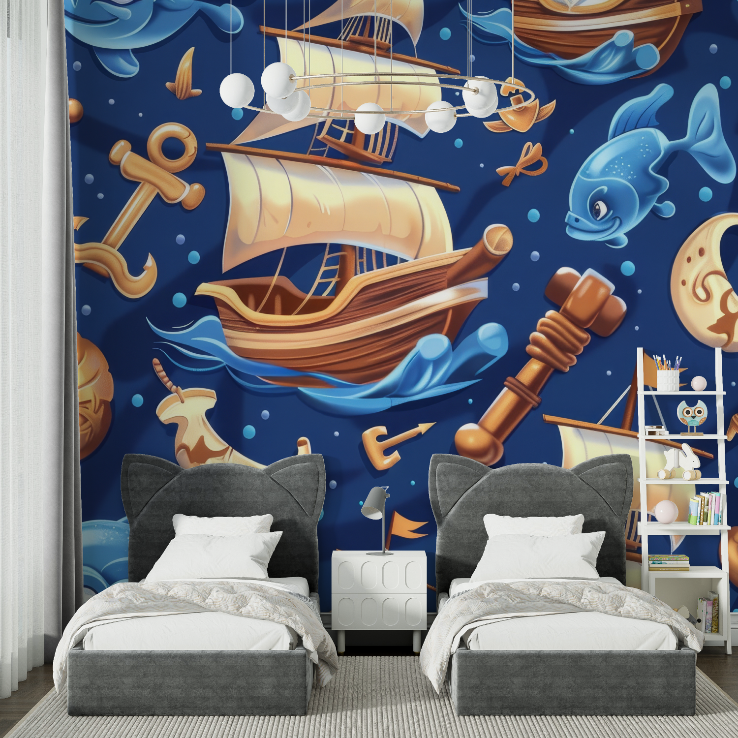 Teen Nautical Pattern Wallpaper | Murals Wallpaper