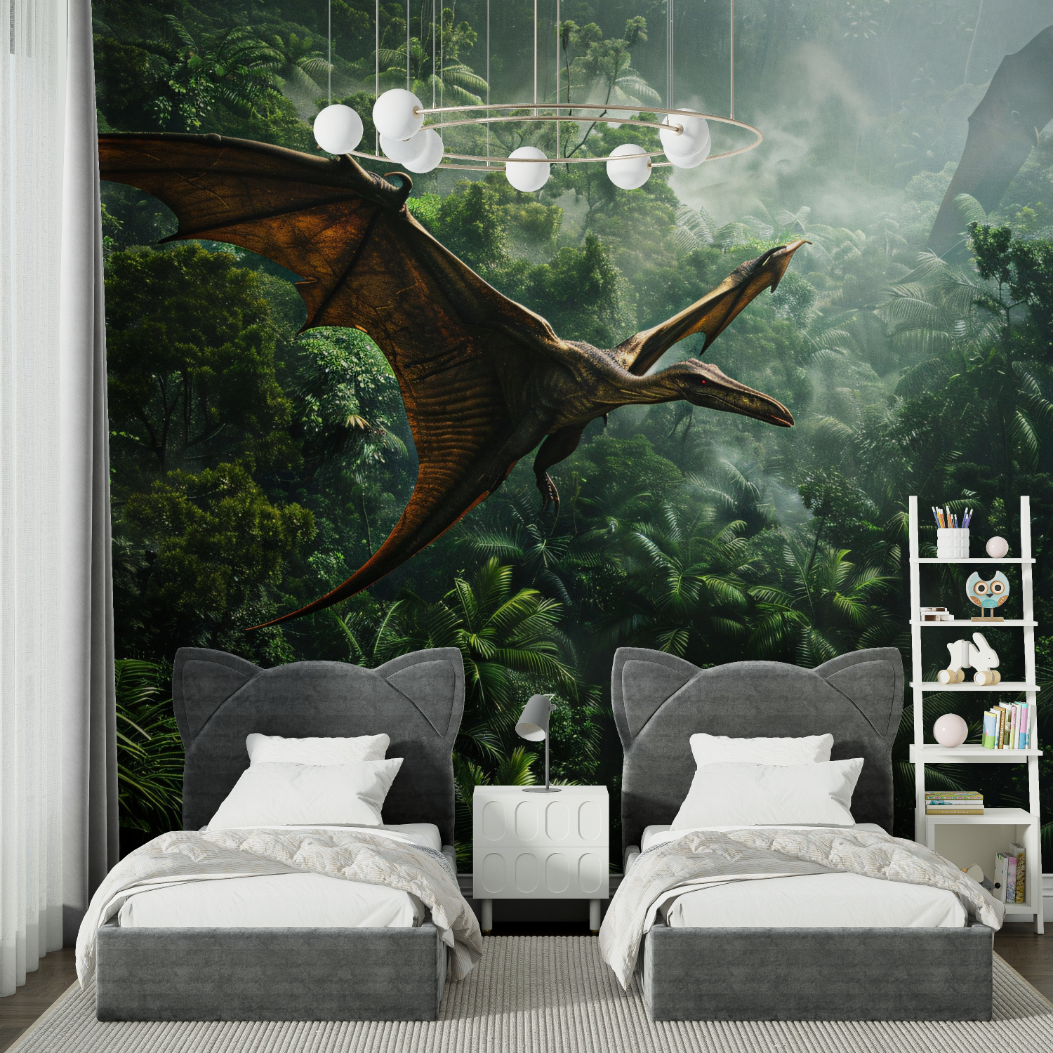 Tropical Flying Dinosaur Wallpaper | Murals Wallpaper