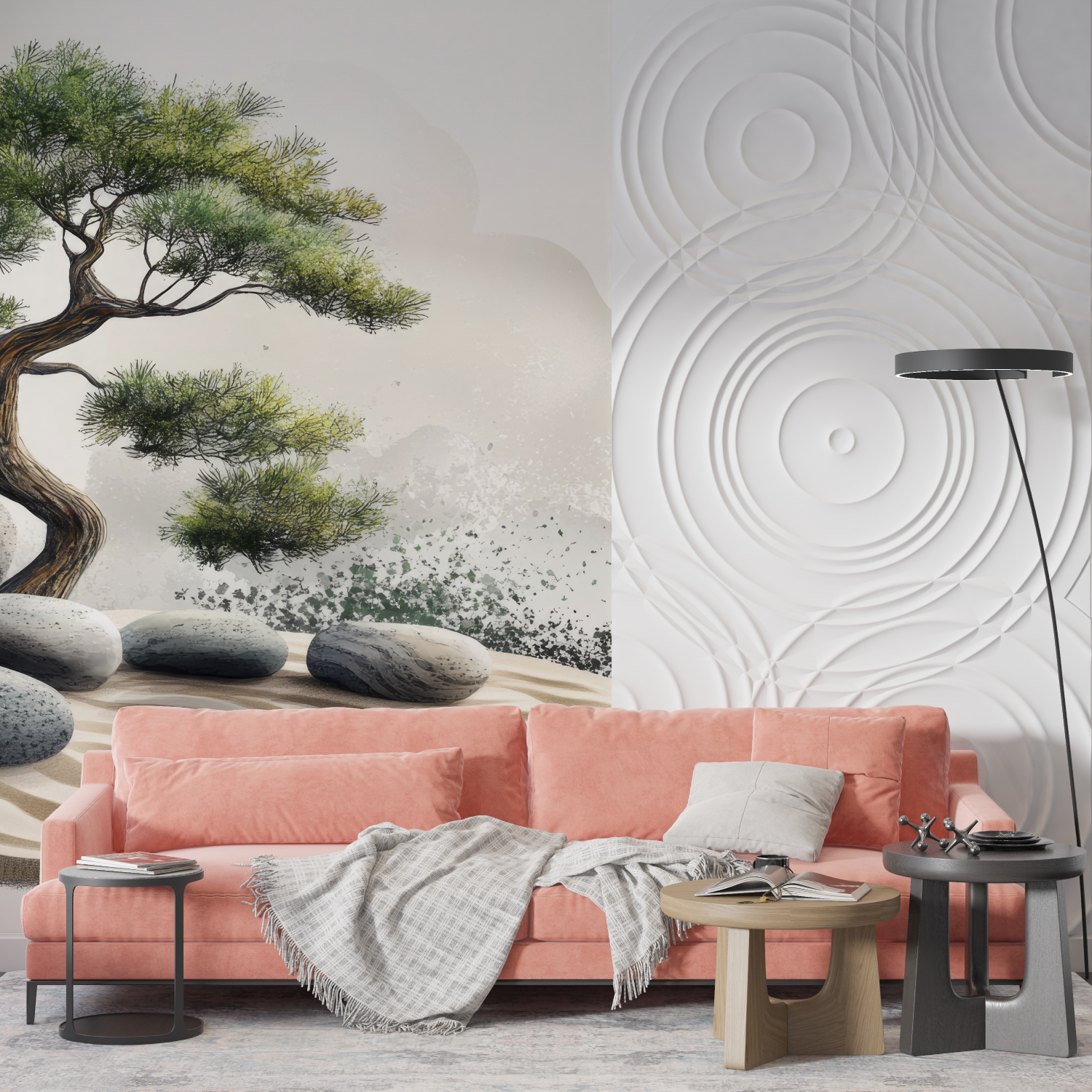 Zen-Baum-Tapete im japanischen Stil - Design