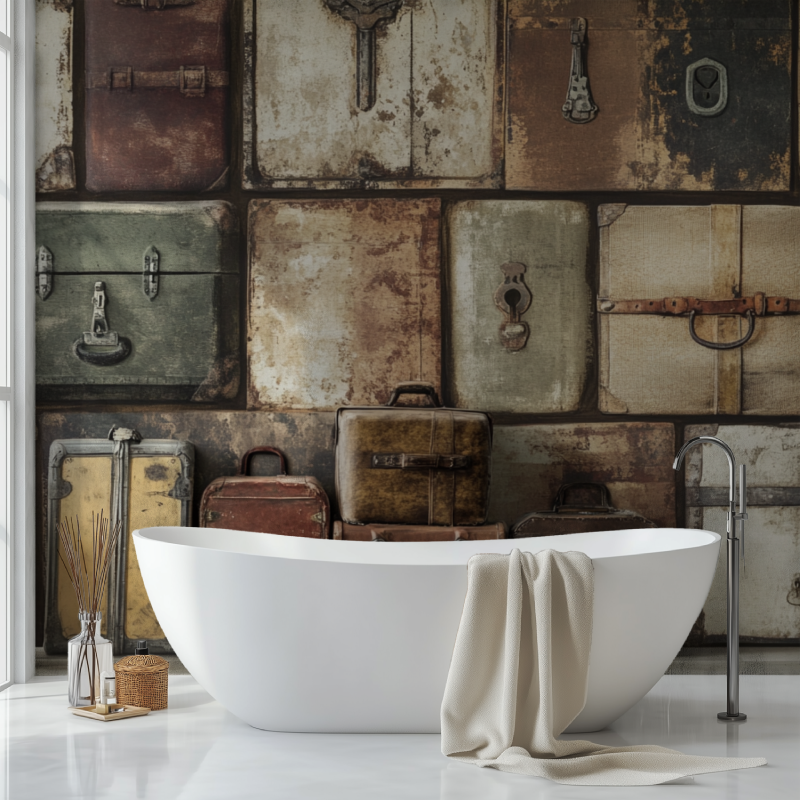 Vintage Trunk Wallpaper | Murals Wallpaper