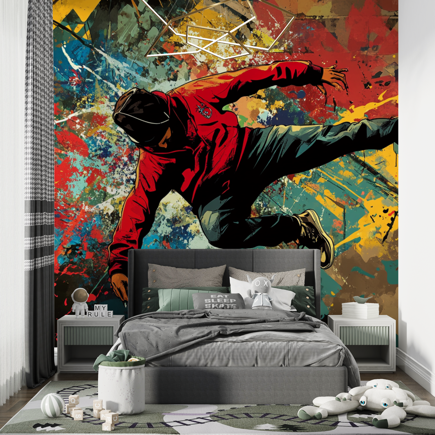 Hip Hop Explosion Graffiti Wallpaper | Murals Wallpaper