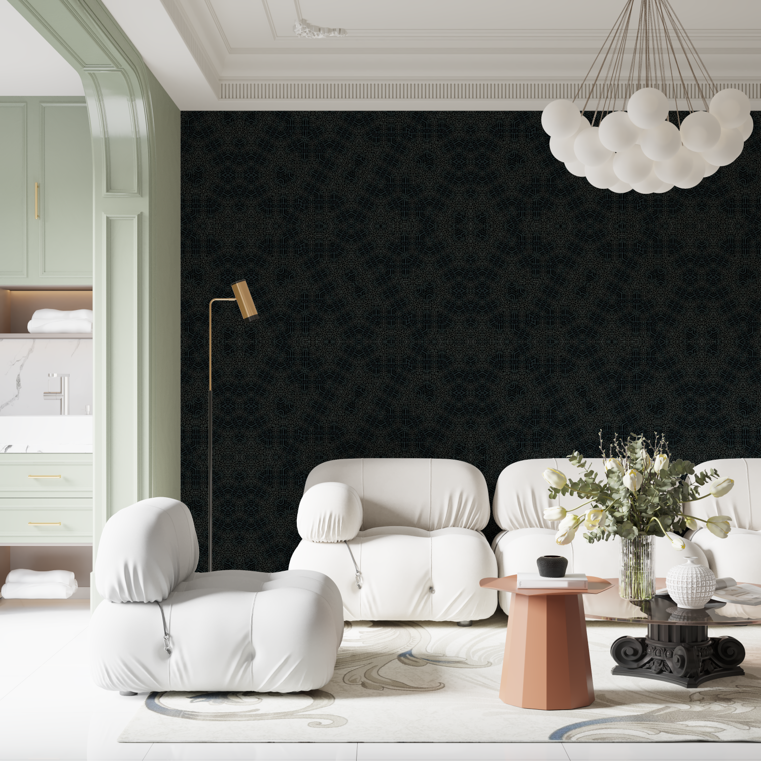 Black Arabesque Wallpaper | Murals Wallpaper