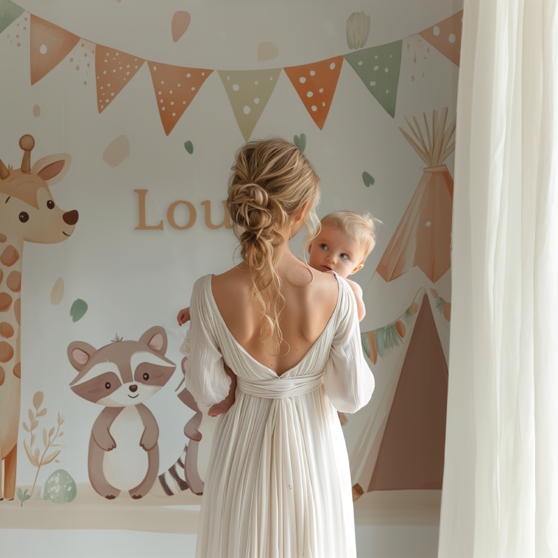 Tipi-Tier-Namens-Tapete | Walls Mural