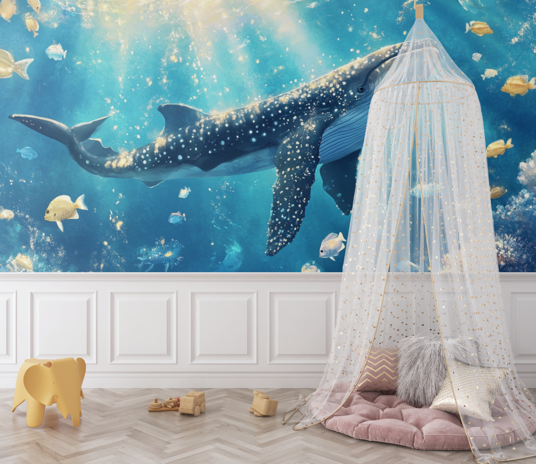 Marineblaue Tapete | Wandtapete