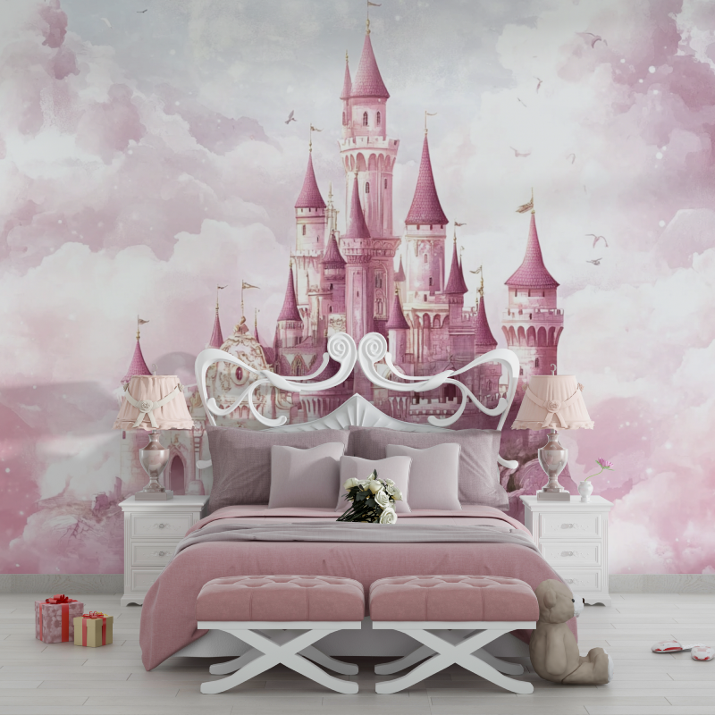 Princess Castle Pink Wallpaper | Murals Wallpaper