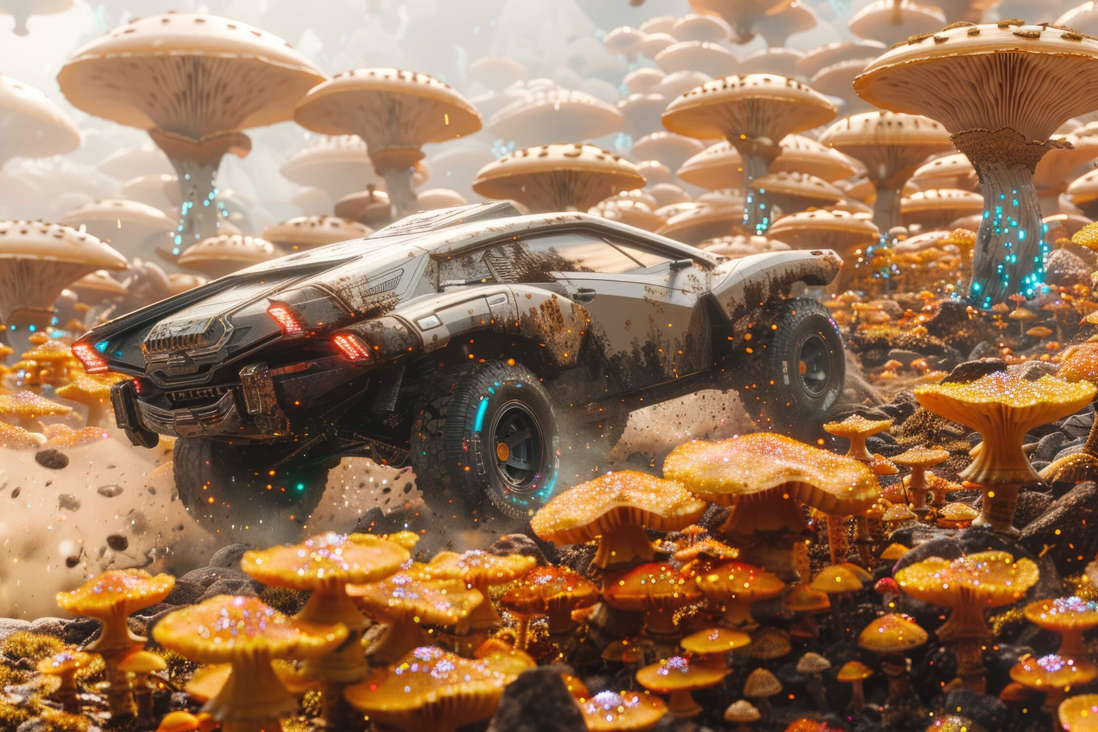 Futuristic Rally Car Wallpaper | Murals Wallpaper