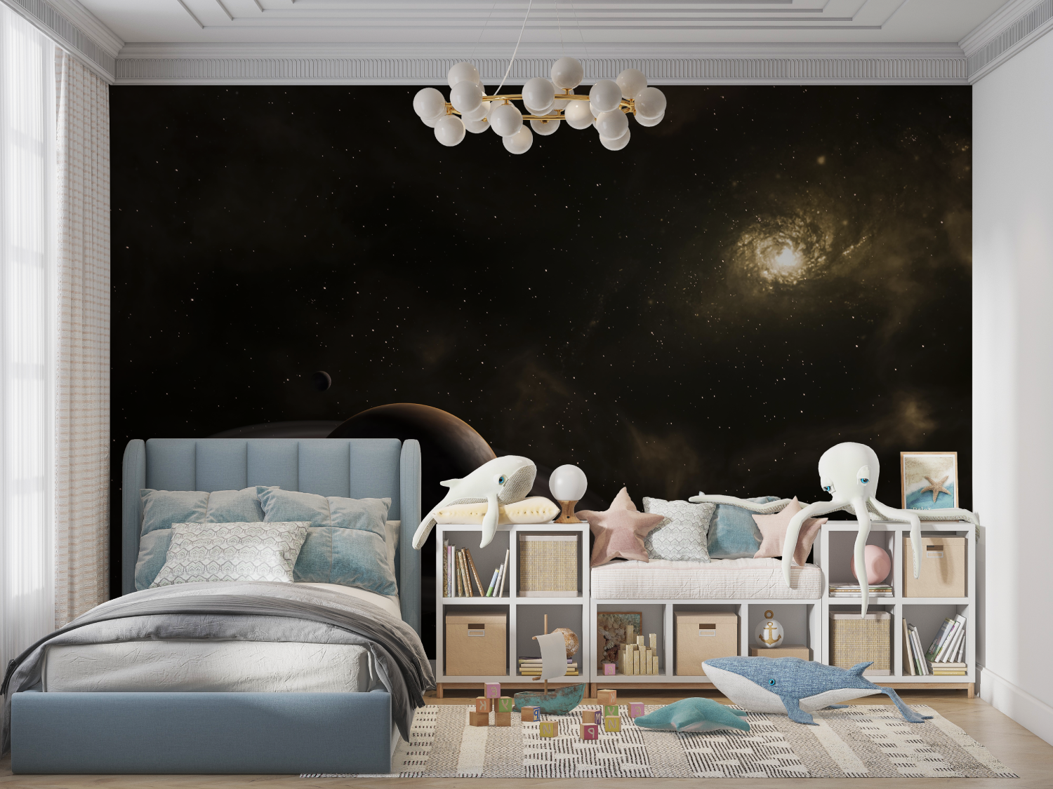 Moon Saturn Space Wallpaper | Murals Wallpaper