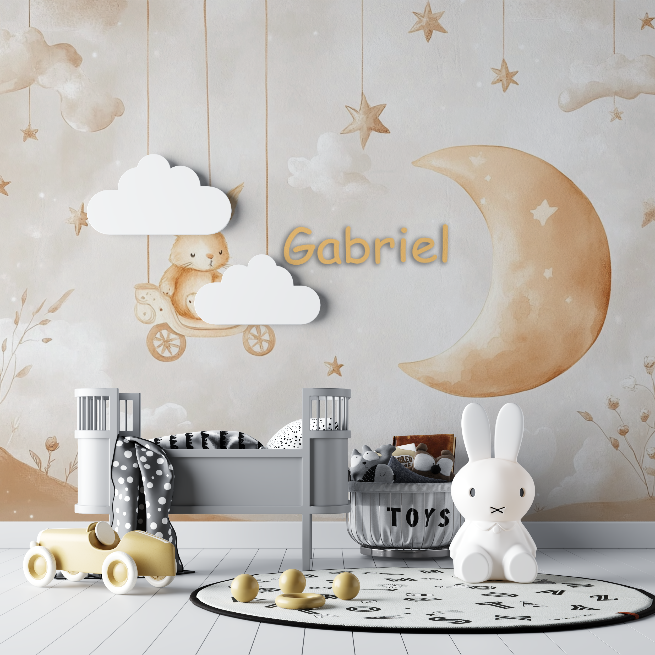 Rabbit Name Wallpaper | Murals Wallpaper