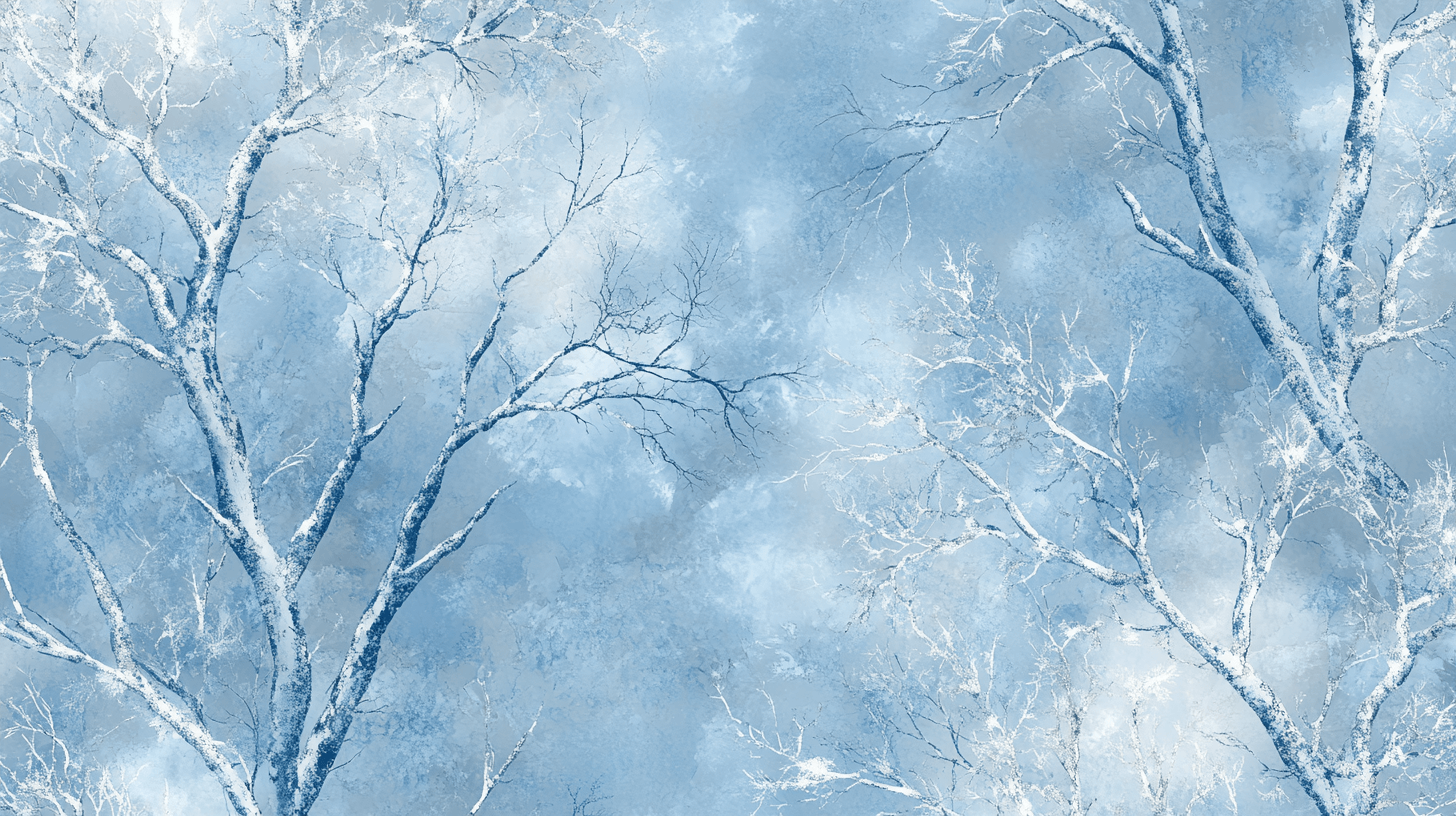 Frosted Blue Tree Wallpaper | Murals Wallpaper