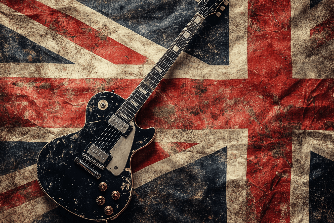 Union Jack Guitar Wallpaper | Murals Wallpaper