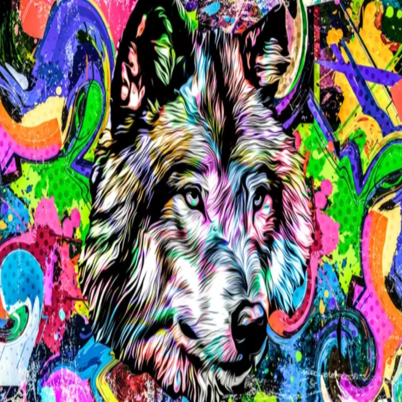 Graffiti Wallpaper Tag Street Wolf | Murals Wallpaper