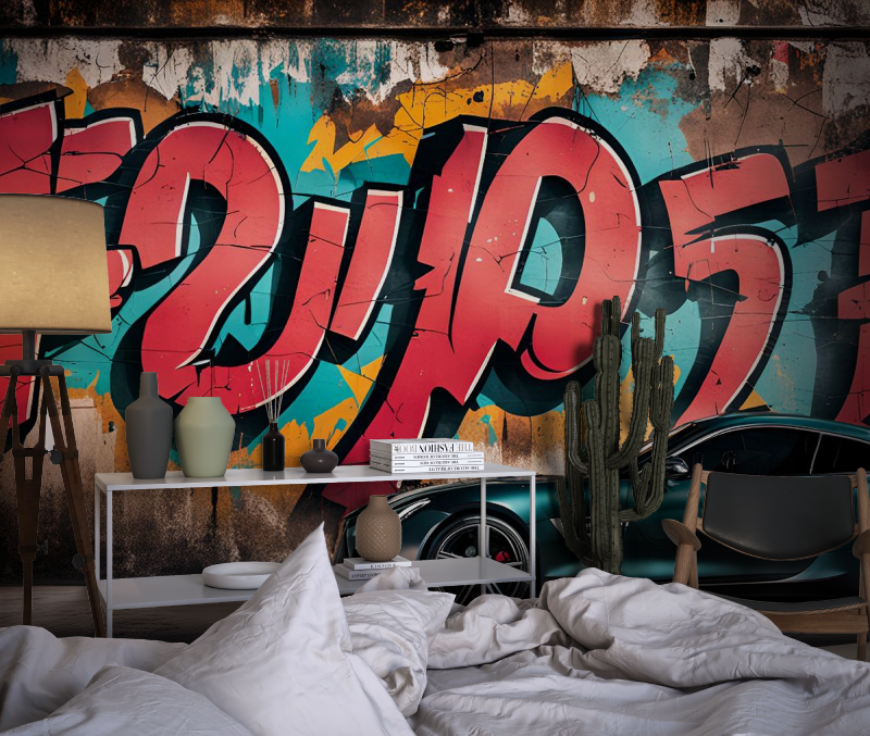 Racing Car Graffiti Wallpaper | Murals Wallpaper