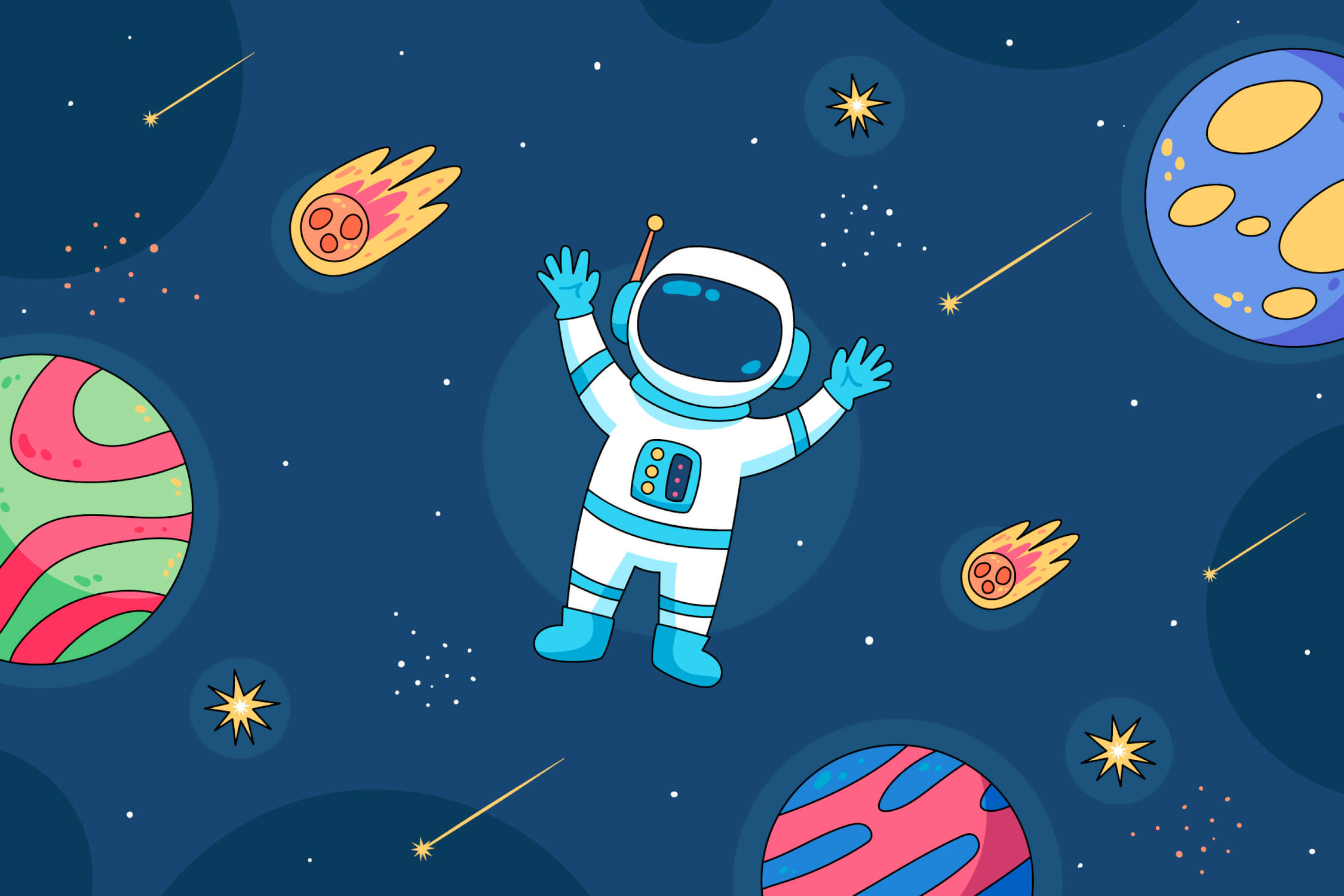 Astronaut Bedroom Space Wallpaper | Murals Wallpaper