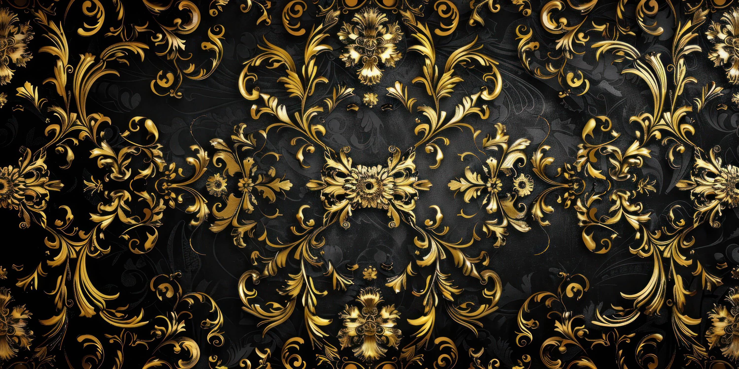 Black and Gold Wallpaper Room | Murals Wallpaper