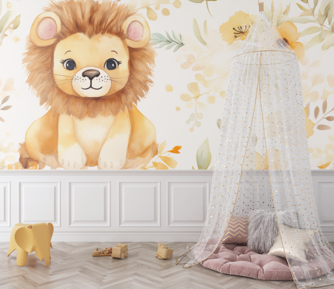 Panoramic Lion Wallpaper | Murals Wallpaper