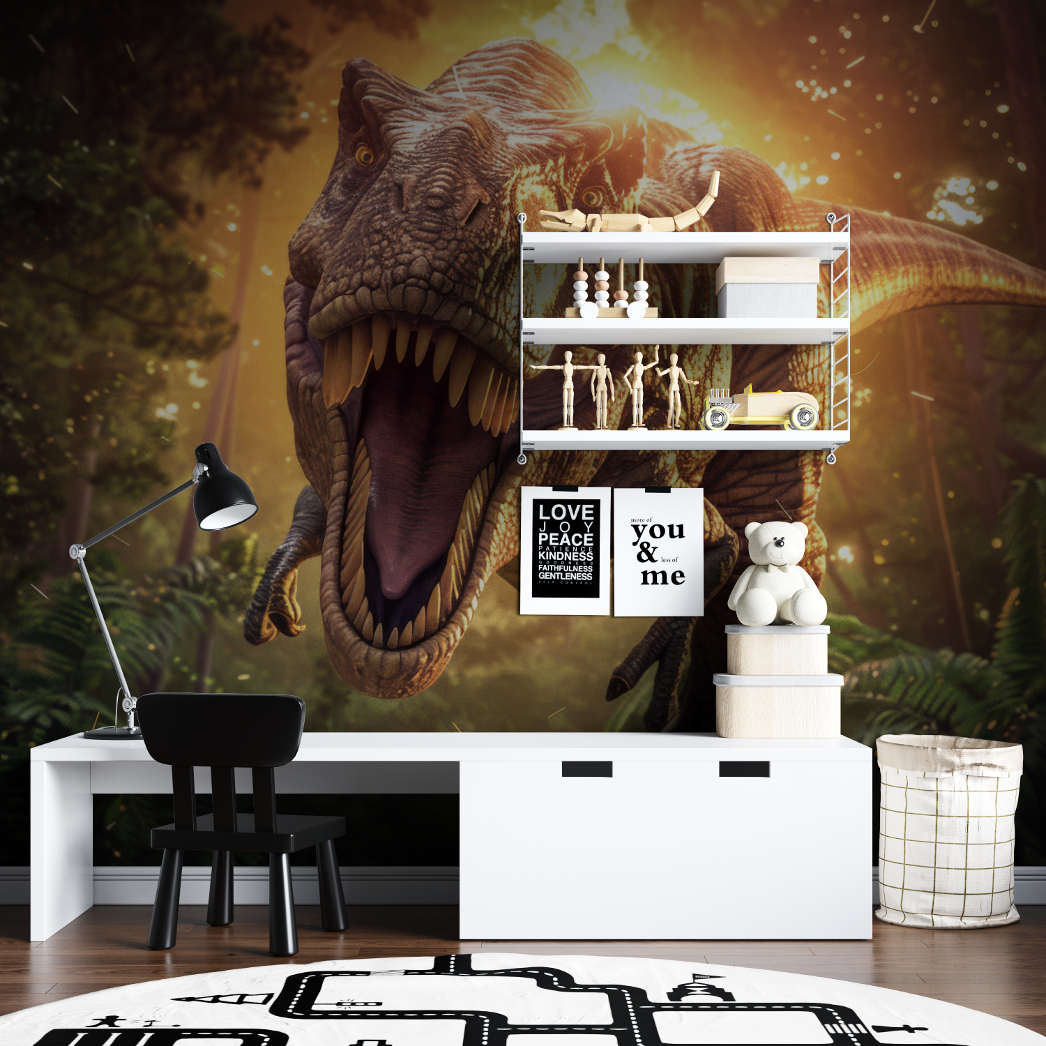 Dinosaurier 3D Tapete | Wandbilder Tapete