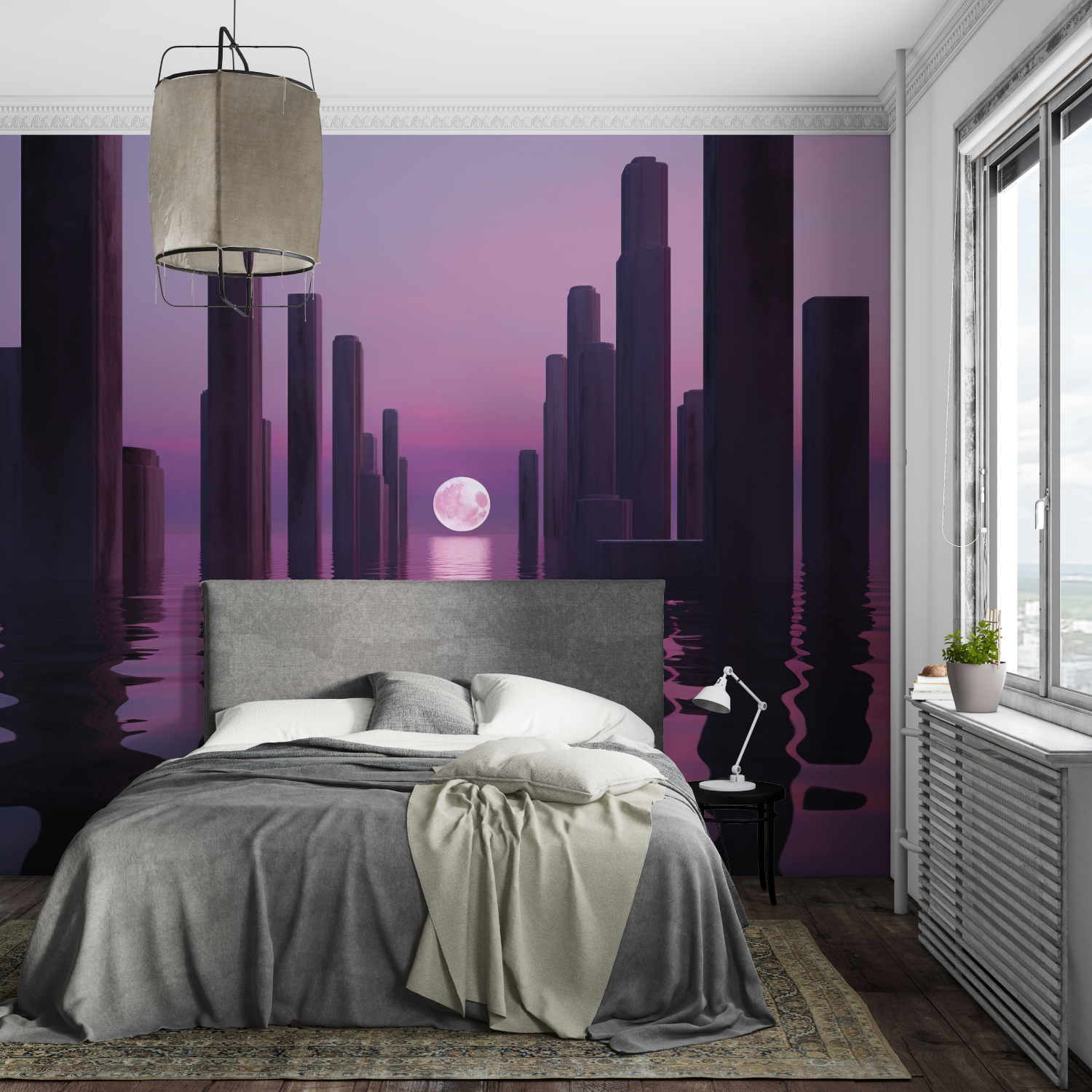 Purple 3D Wallpaper | Murals Wallpaper