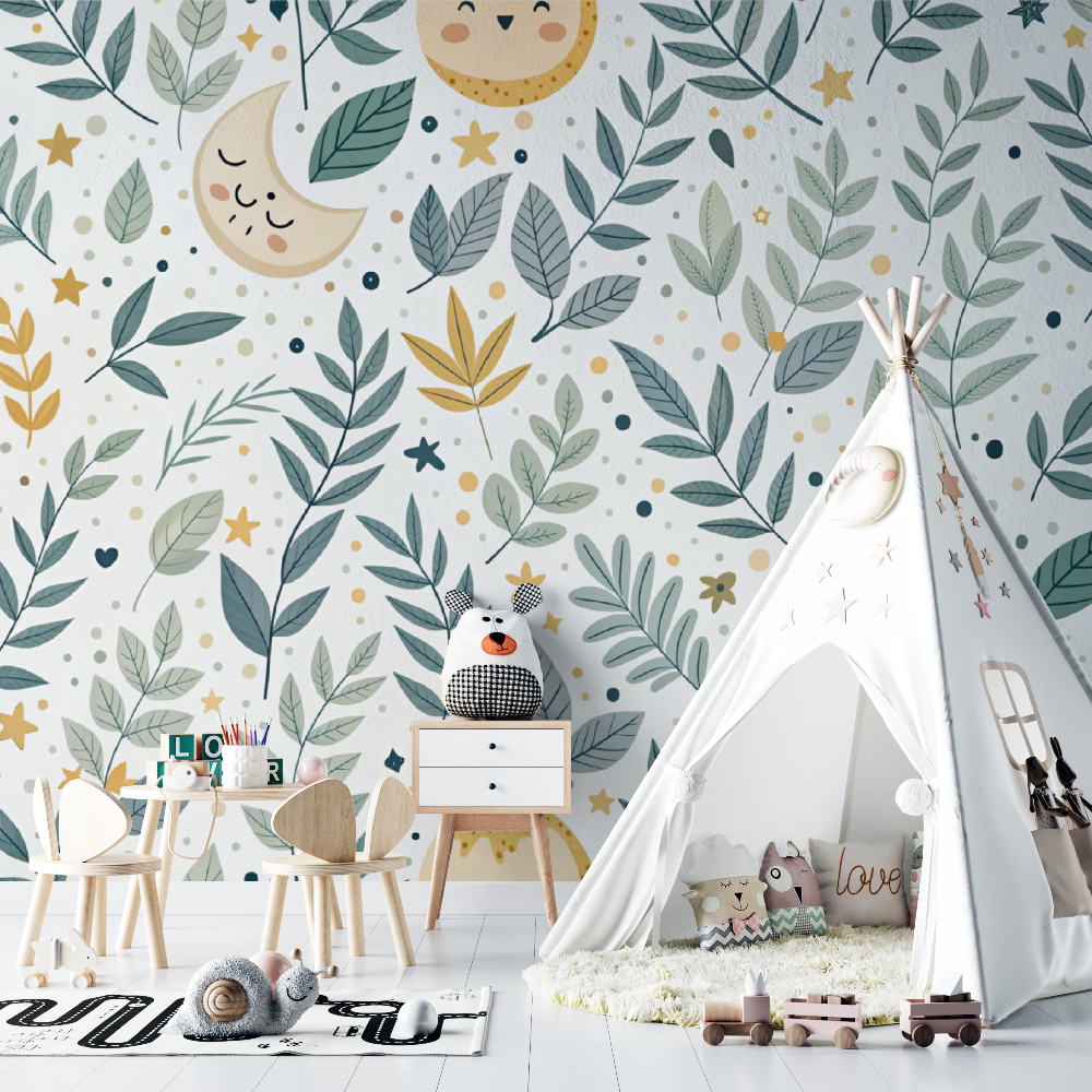 Tapeten für Babys, botanische Impressionen – Kinderzimmer