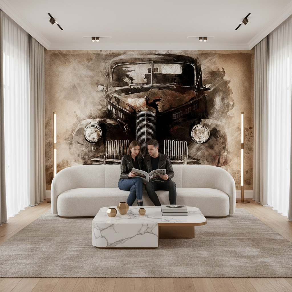 Mural Industrial Style Decorative Wallpaper