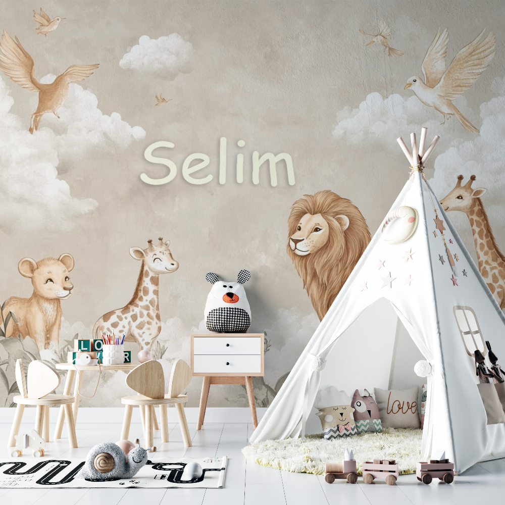 Beige Name Wallpaper | Murals Wallpaper