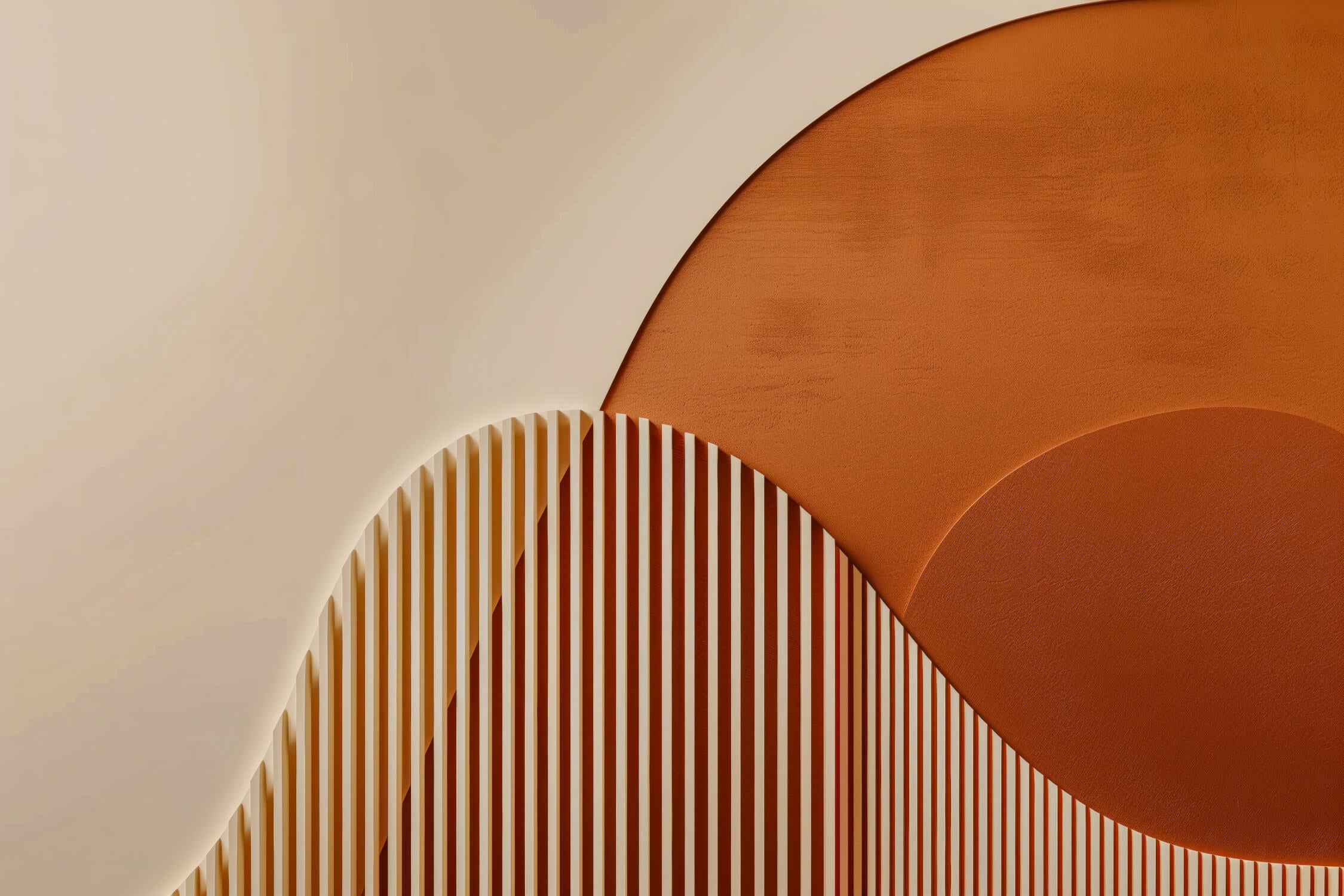 Orange Geometric Wallpaper | Murals Wallpaper