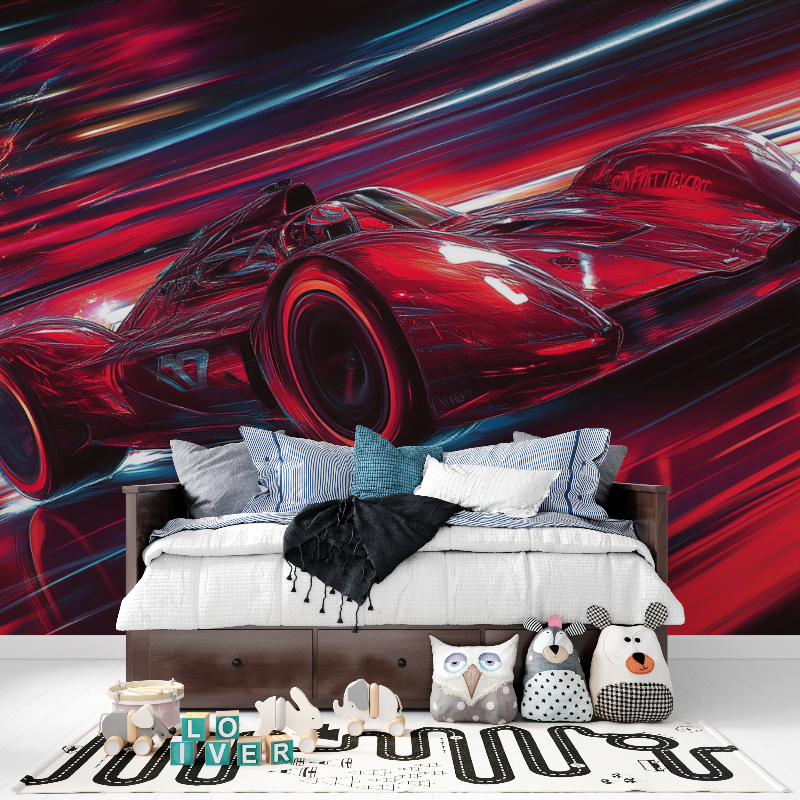 Gaming Red Car Mural Wallpaper | Murals Wallpaper