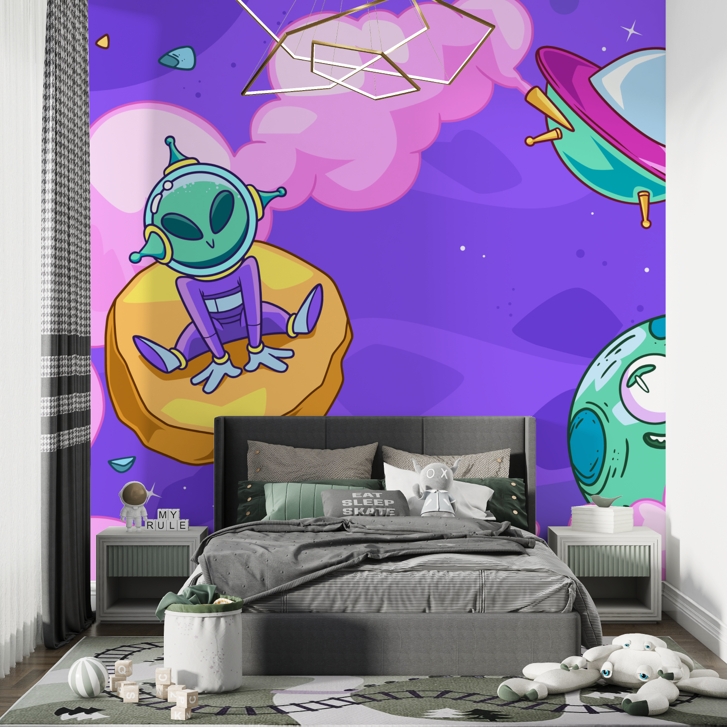 Funny UFO Wallpaper | Murals Wallpaper