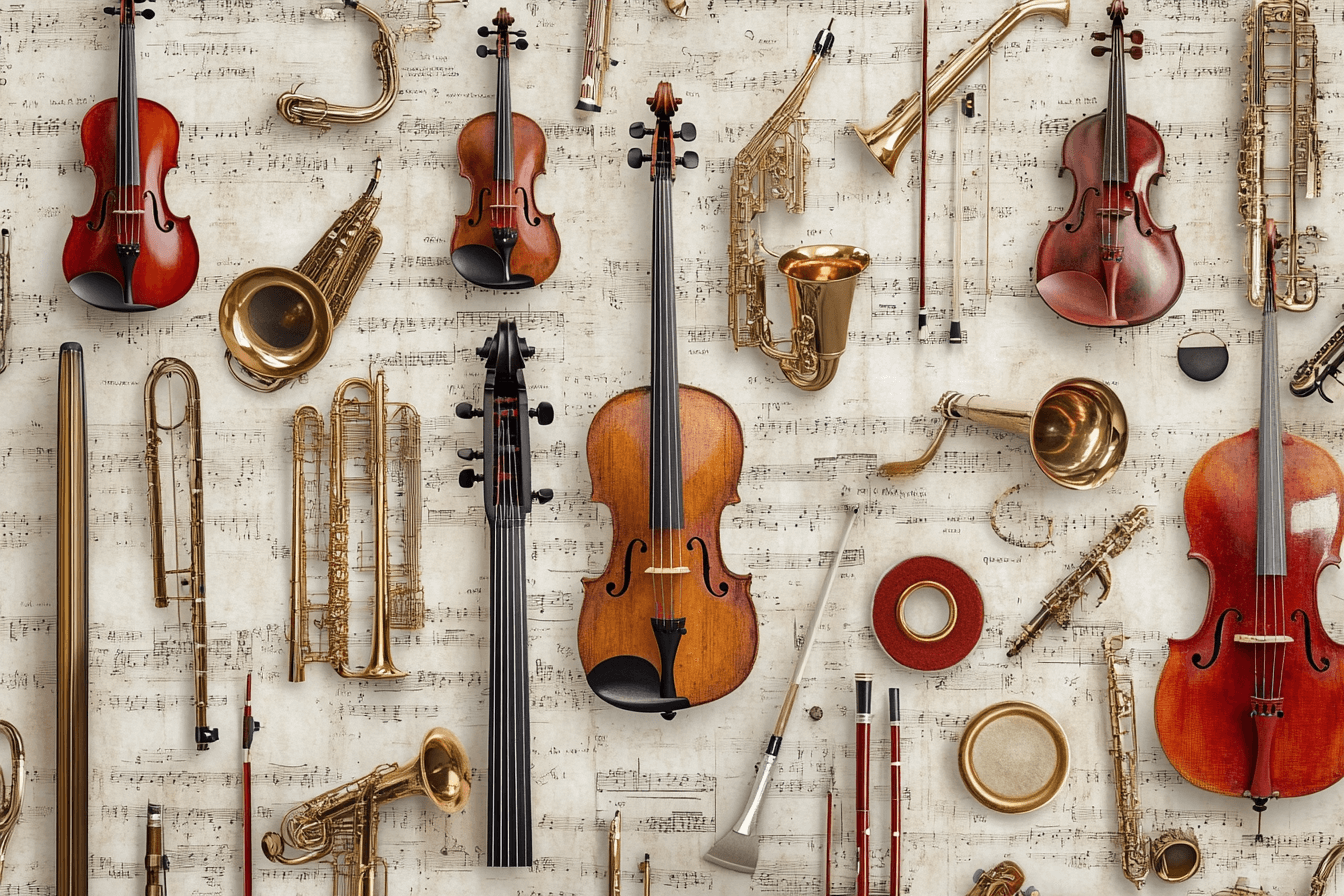 Musical Instrument Wallpaper | Murals Wallpaper