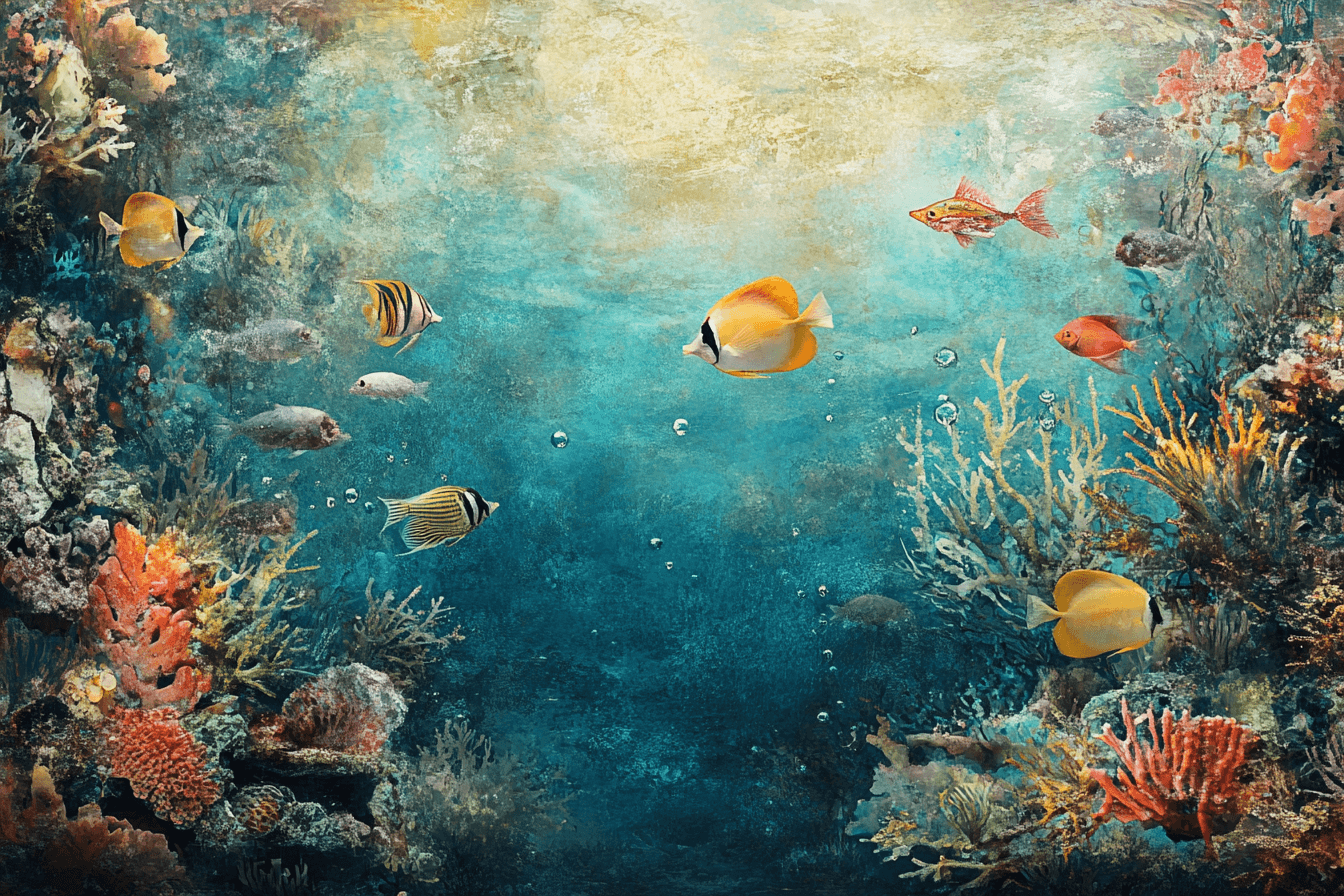 Marine Wallpaper with Ocean Backgrounds and Fish | Murals Wallpaper