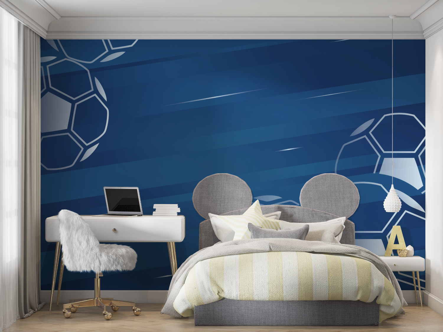 Blue Soccer Wallpaper | Murals Wallpaper