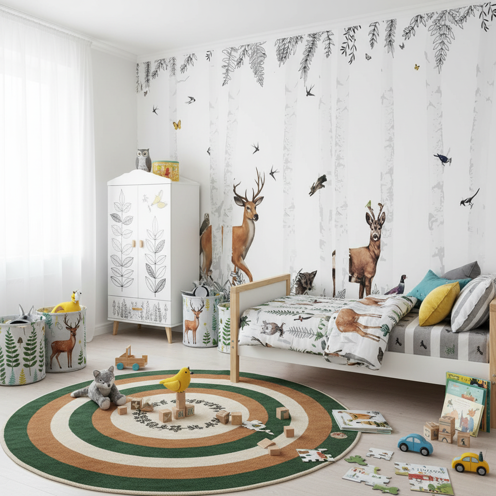 Mural Woodland Animals Wallpaper