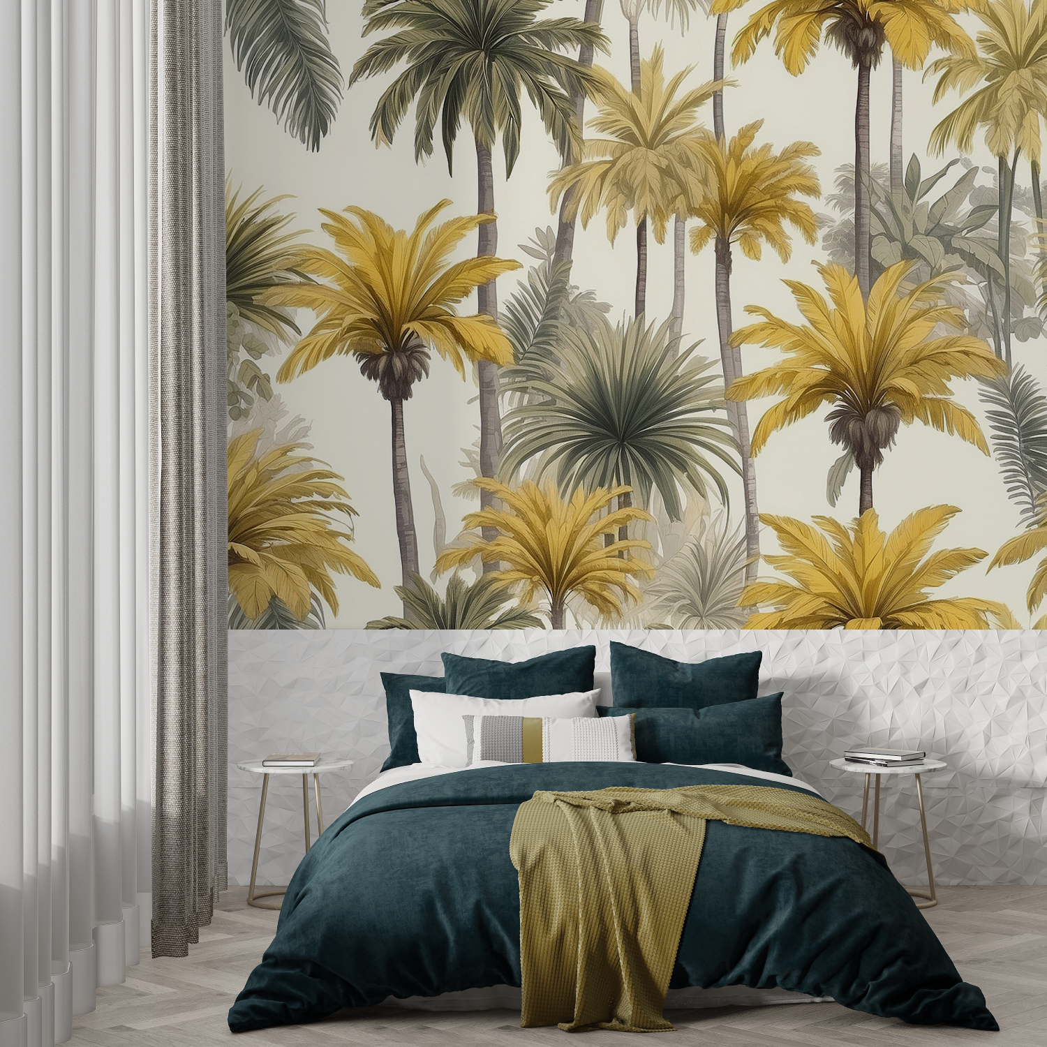 Yellow and Gray Wallpaper | Murals Wallpaper