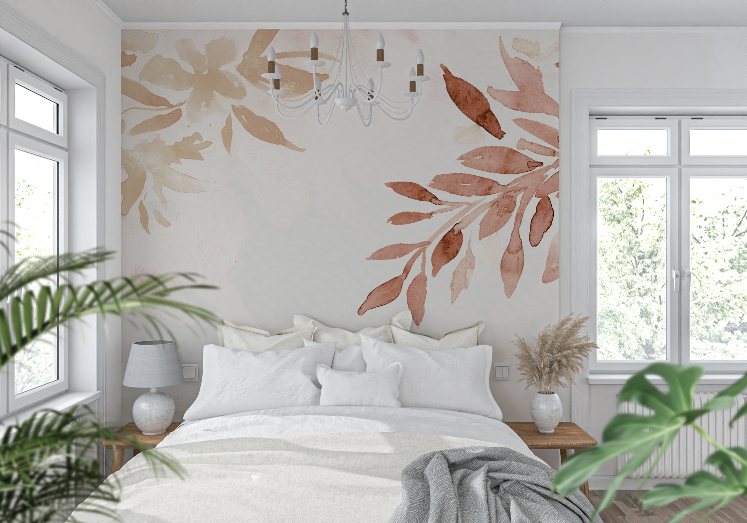 Watercolor Wallpaper Natural Tones | Murals Wallpaper