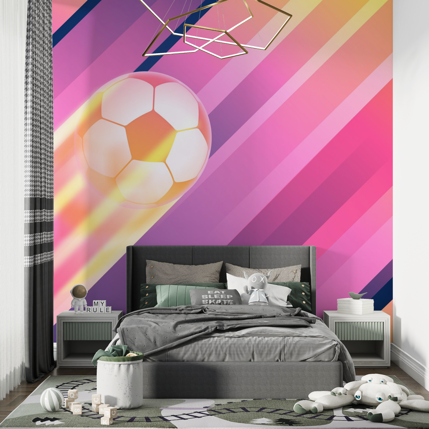 Girl's Soccer Wallpaper | Murals Wallpaper