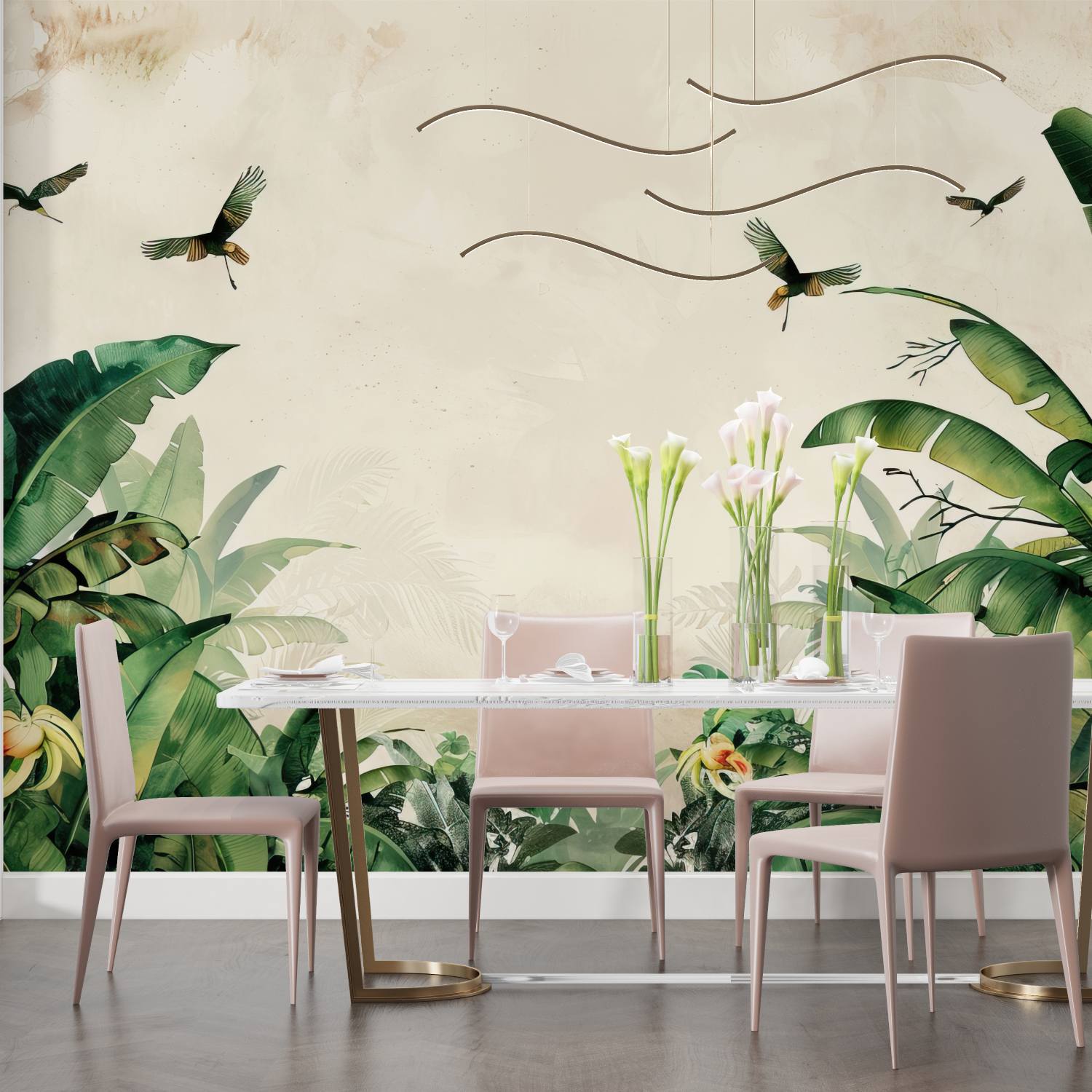 Watercolor Jungle Mural Wallpaper | Murals Wallpaper