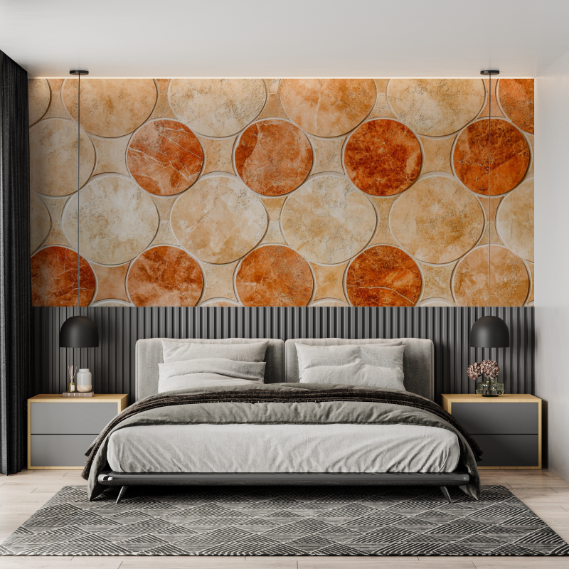 Terracotta Mosaic Effect Wallpaper | Murals Wallpaper