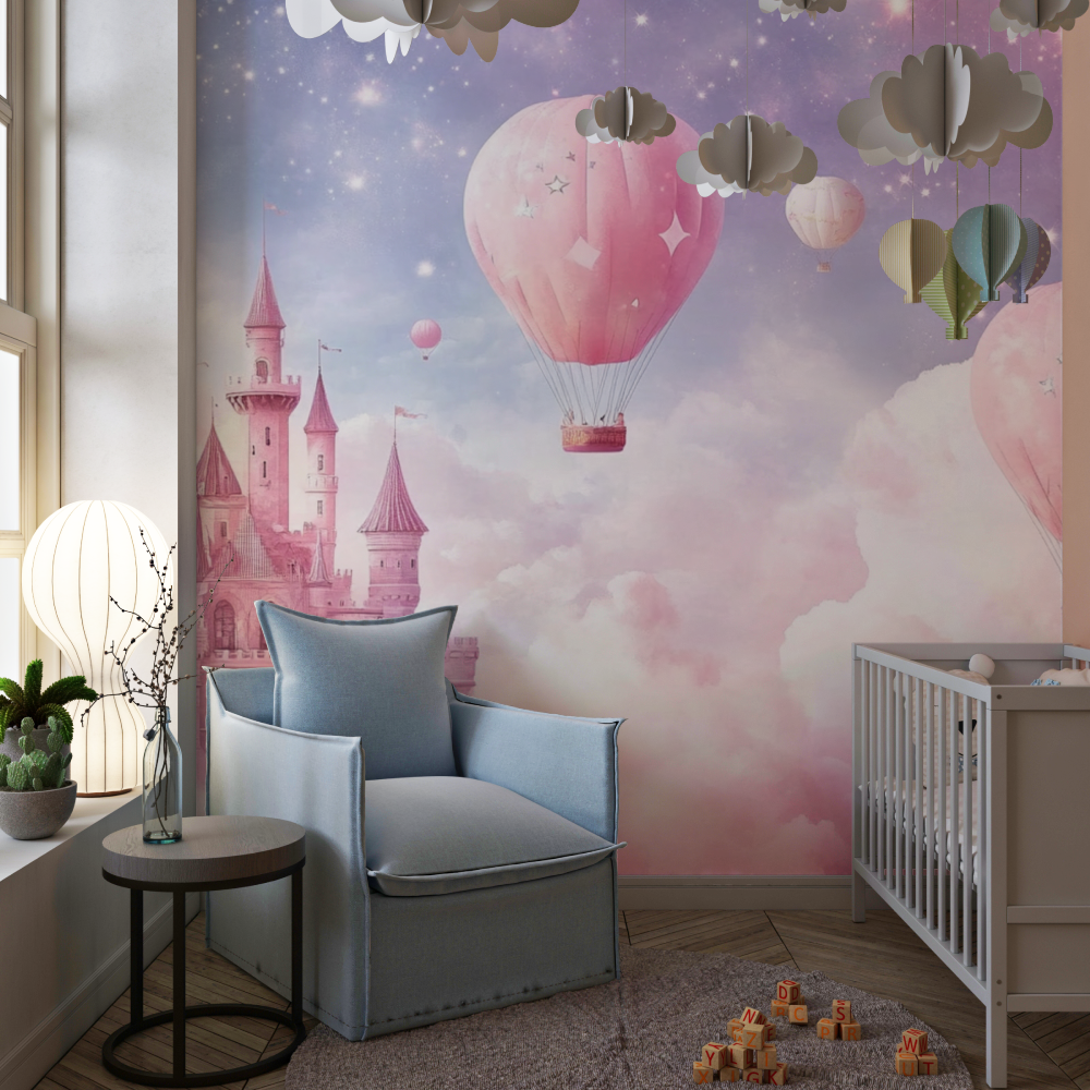 Rose Castle Wallpaper for Girls' Room | Murals Wallpaper