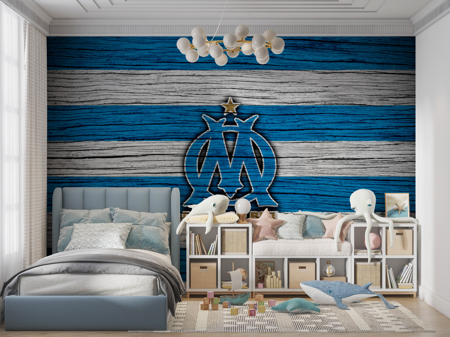 Fußball-Hintergrundbild OM | Wandbilder-Hintergrundbild