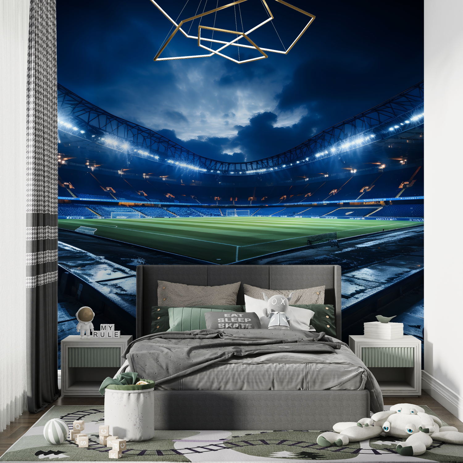 Fußballzimmer-Tapete | Wandtapete