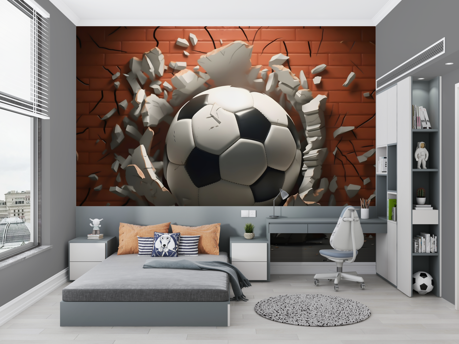 3D Soccer Wallpaper for Boys | Murals Wallpaper