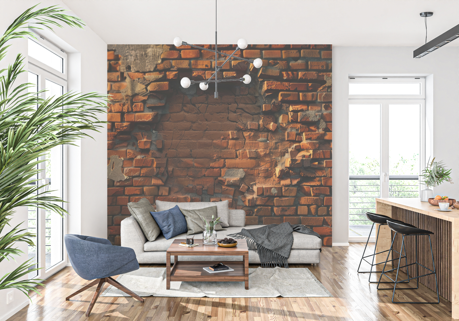 Brick Wallpaper Trompe L'Oeil | Murals Wallpaper